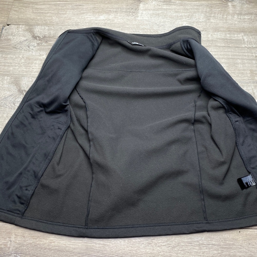 The North Face Jacket Mens Small Black Full Zip Fleece Lined Polyester Track - Picture 10 of 11